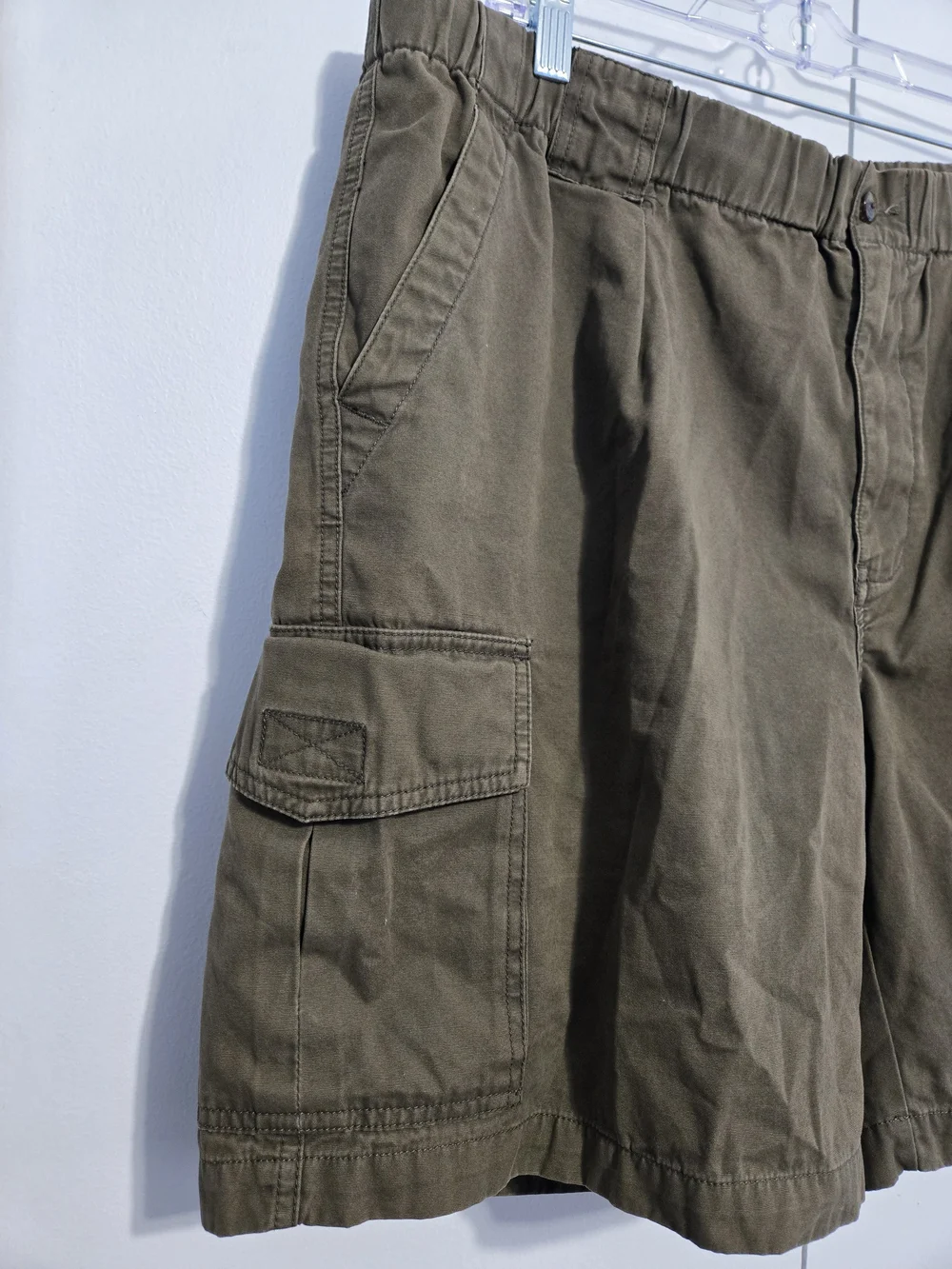 Tommy Bahama Cargo Shorts Men's XL Olive Green Drawstring Cotton